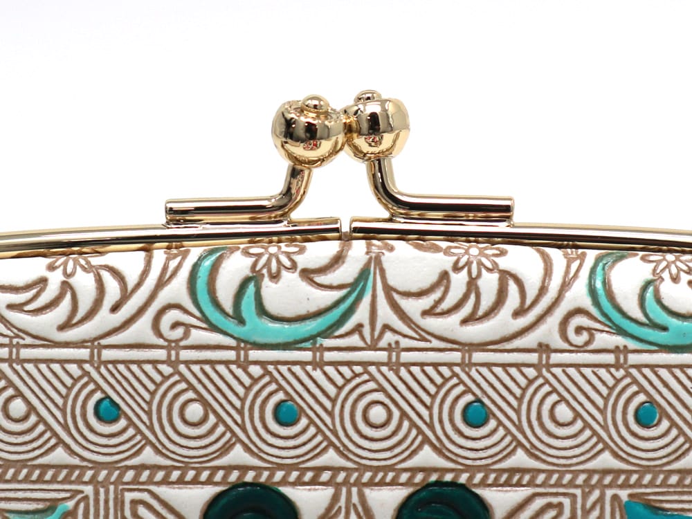 KINSHA - Persia Tiles (Green) GAMAGUCHI Small Clasp Purse