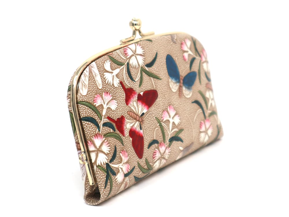 Dianthus Flowers GAMAGUCHI Small Clasp Purse