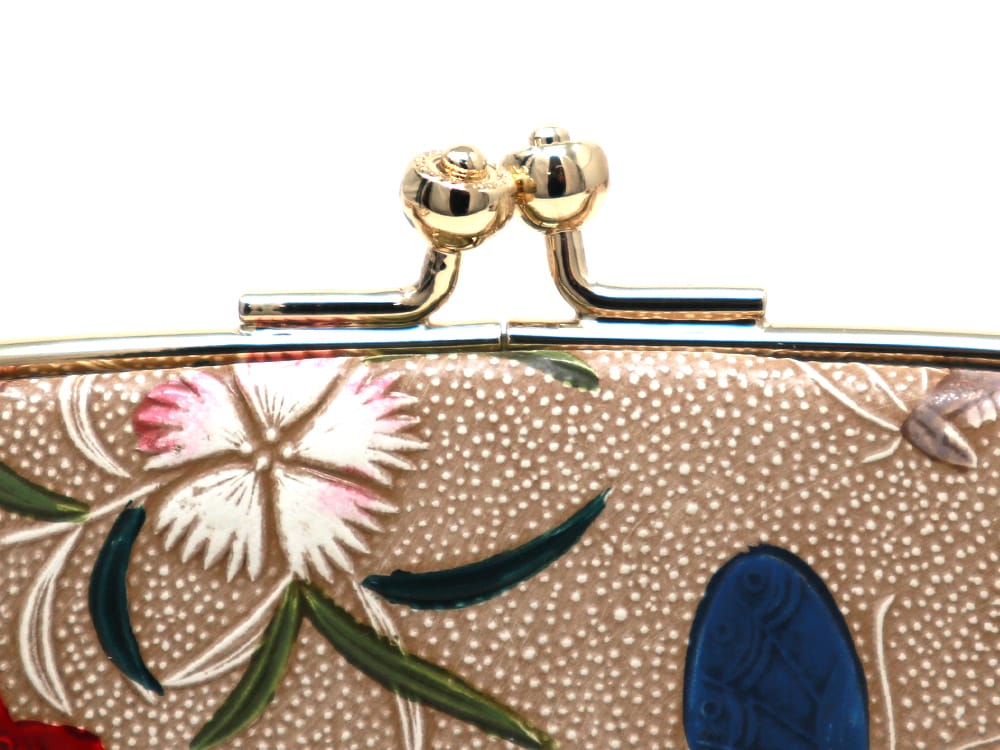 Dianthus Flowers GAMAGUCHI Small Clasp Purse
