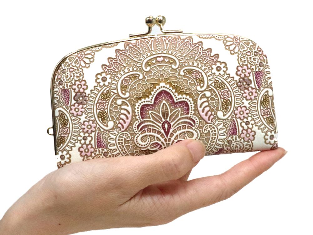 Antique Lace (Pink) GAMAGUCHI Small Clasp Purse