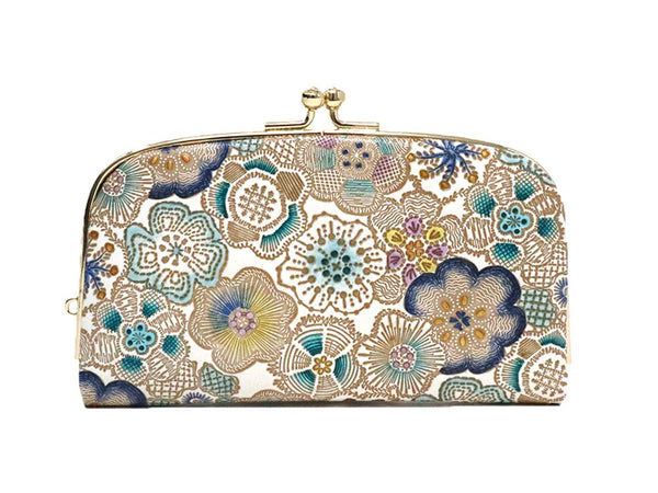 Spring Bloom (Blue) GAMAGUCHI Small Clasp Purse