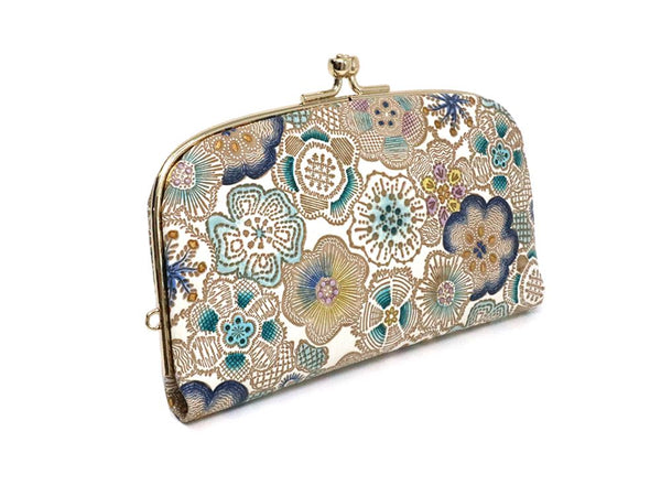Spring Bloom (Blue) GAMAGUCHI Small Clasp Purse