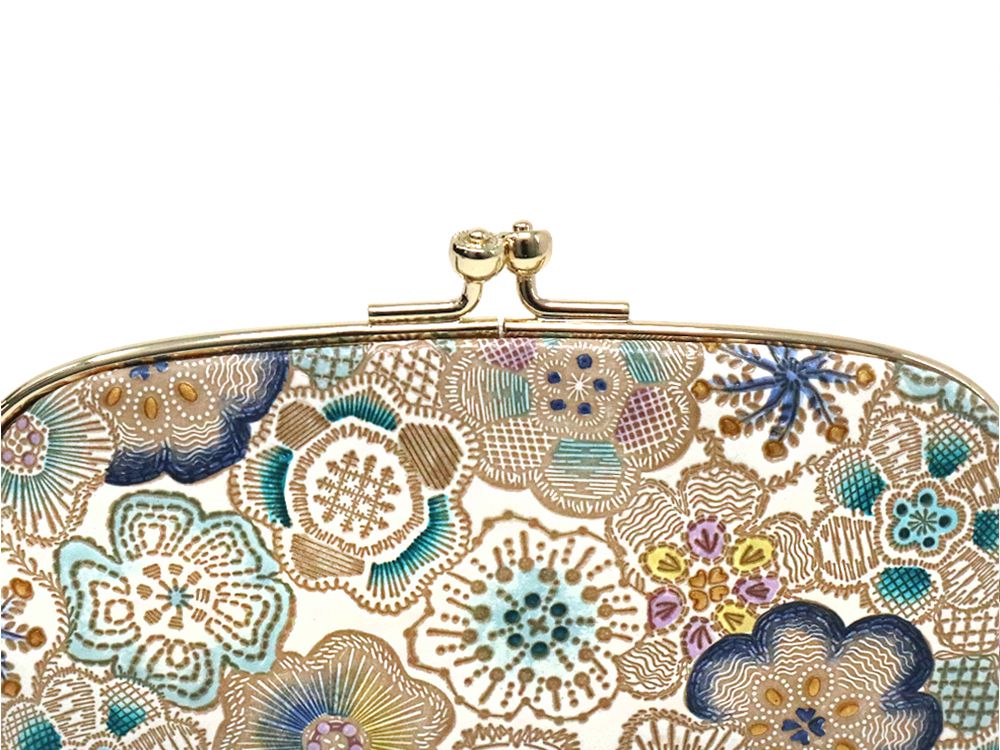 Spring Bloom (Blue) GAMAGUCHI Small Clasp Purse