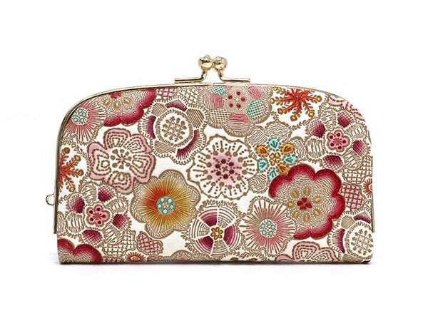 Spring Bloom (Red) GAMAGUCHI Small Clasp Purse