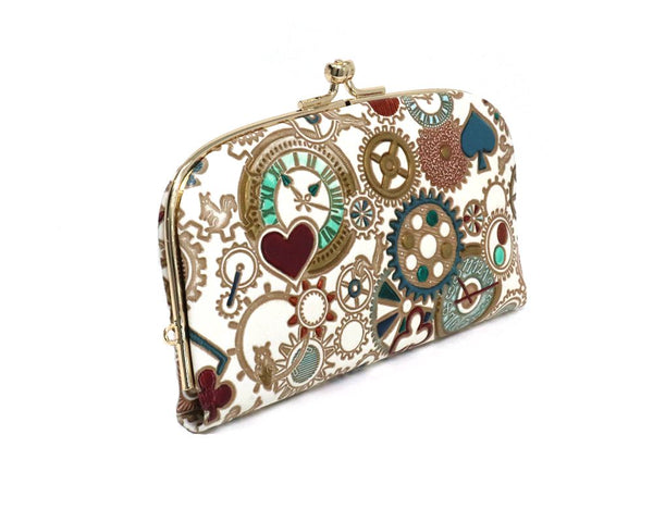 Gears Of Time (Blue-Green) GAMAGUCHI Small Clasp Purse
