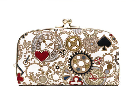 Gears Of Time (Red-Black) GAMAGUCHI Small Clasp Purse