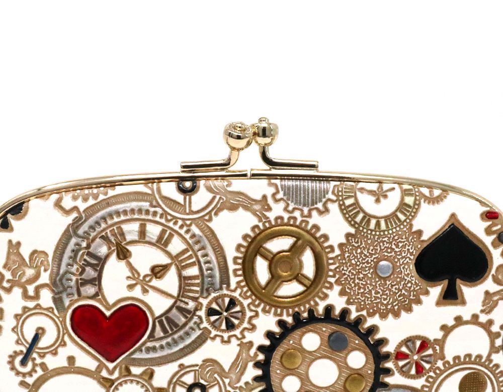 Gears Of Time (Red-Black) GAMAGUCHI Small Clasp Purse