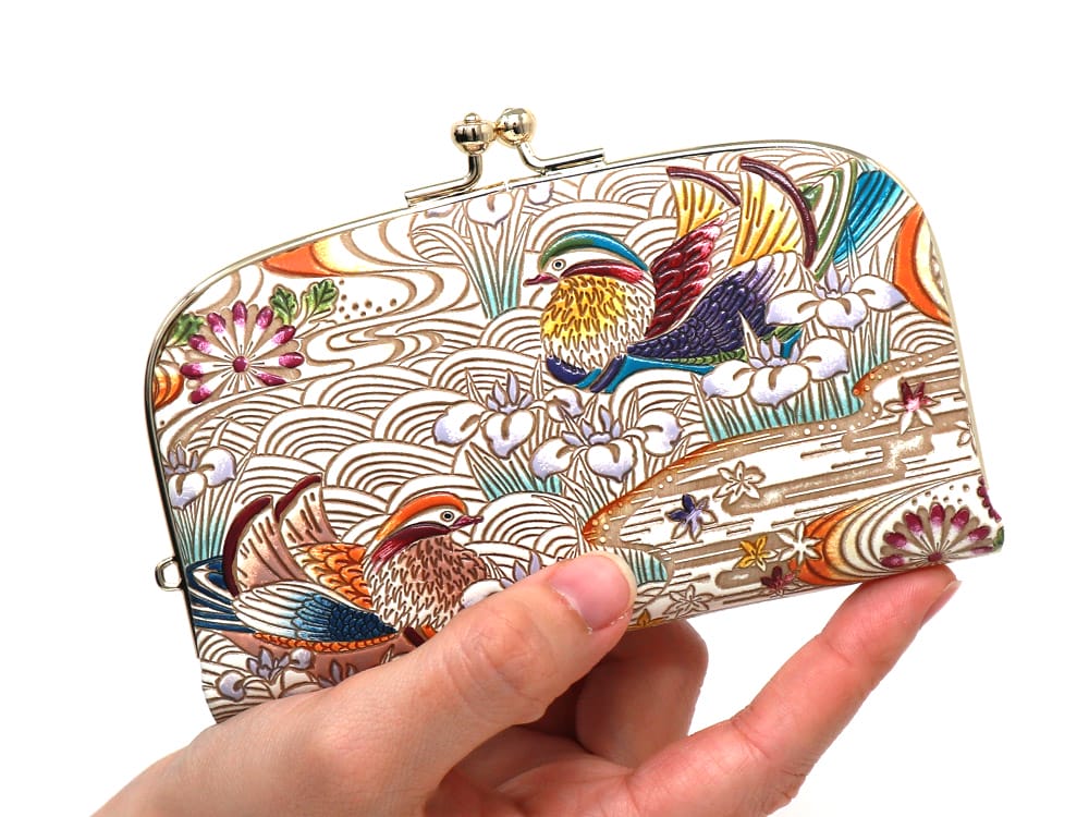 OSHIDORI - Mandarin Ducks GAMAGUCHI Small Clasp Purse