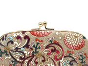 RANGIKU - Firework Chrysanthemums (Wine&Pink) GAMAGUCHI Small Clasp Purse