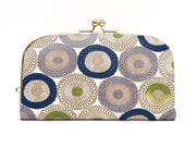 Umbrella Chrysanthemums (Shimmering Blue) GAMAGUCHI Small Clasp Purse