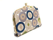 Umbrella Chrysanthemums (Shimmering Blue) GAMAGUCHI Small Clasp Purse