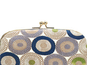 Umbrella Chrysanthemums (Shimmering Blue) GAMAGUCHI Small Clasp Purse