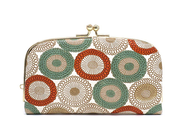 Umbrella Chrysanthemums (Spring Grass) GAMAGUCHI Small Clasp Purse