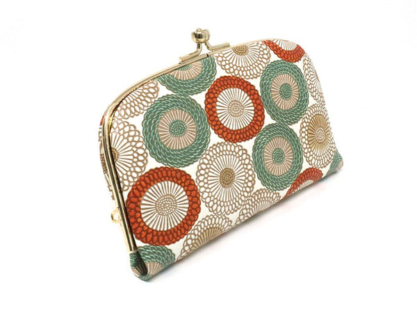 Umbrella Chrysanthemums (Spring Grass) GAMAGUCHI Small Clasp Purse