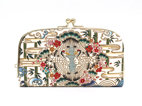 Facing Cranes GAMAGUCHI Small Clasp Purse