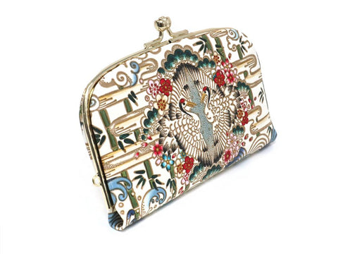Facing Cranes GAMAGUCHI Small Clasp Purse