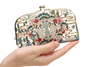Facing Cranes GAMAGUCHI Small Clasp Purse
