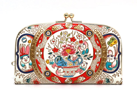 KARAKO - Chinese Dolls GAMAGUCHI Small Clasp Purse