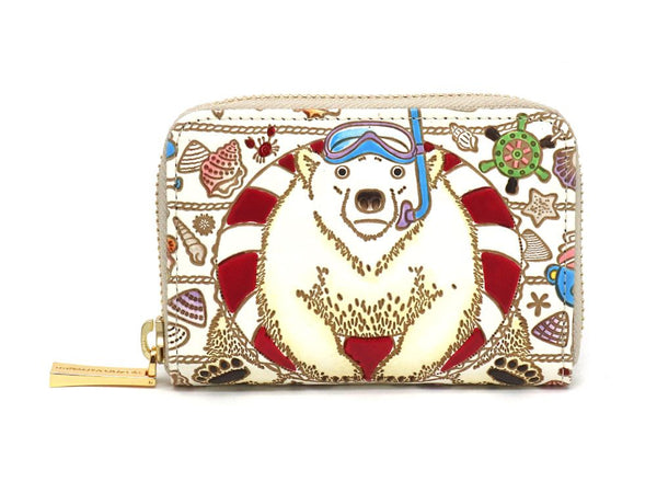 Seaside Bear Zippered Coin Purse