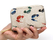 Carps leaping the waterfall  Zippered Coin Purse