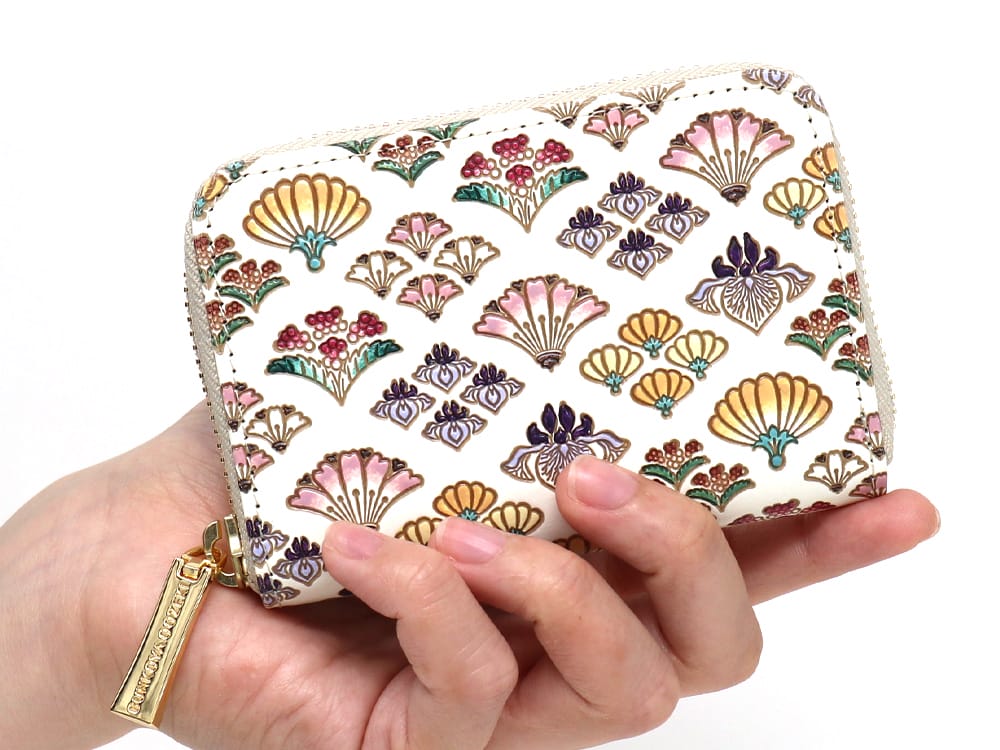 HANAOGI - Flower Fans Zippered Coin Purse