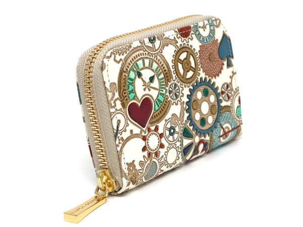 Gears Of Time (Blue-Green) Zippered Coin Purse