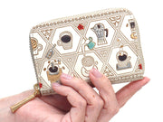 Coffee Zippered Coin Purse