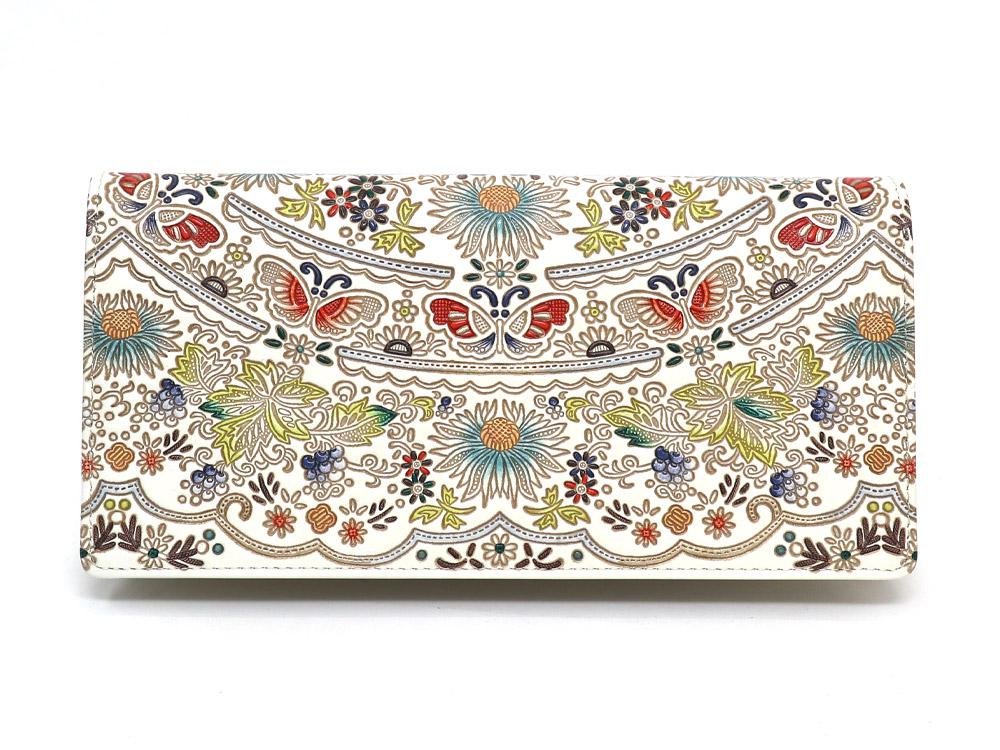 Mo Li Hua - Jasmine Flower (Blue)  Long Wallet