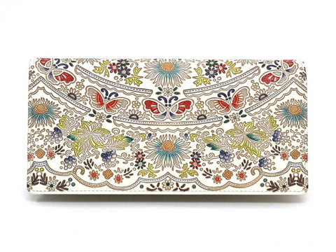 Mo Li Hua - Jasmine Flower (Blue)  Long Wallet