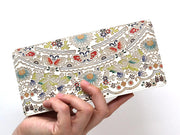 Mo Li Hua - Jasmine Flower (Blue)  Long Wallet