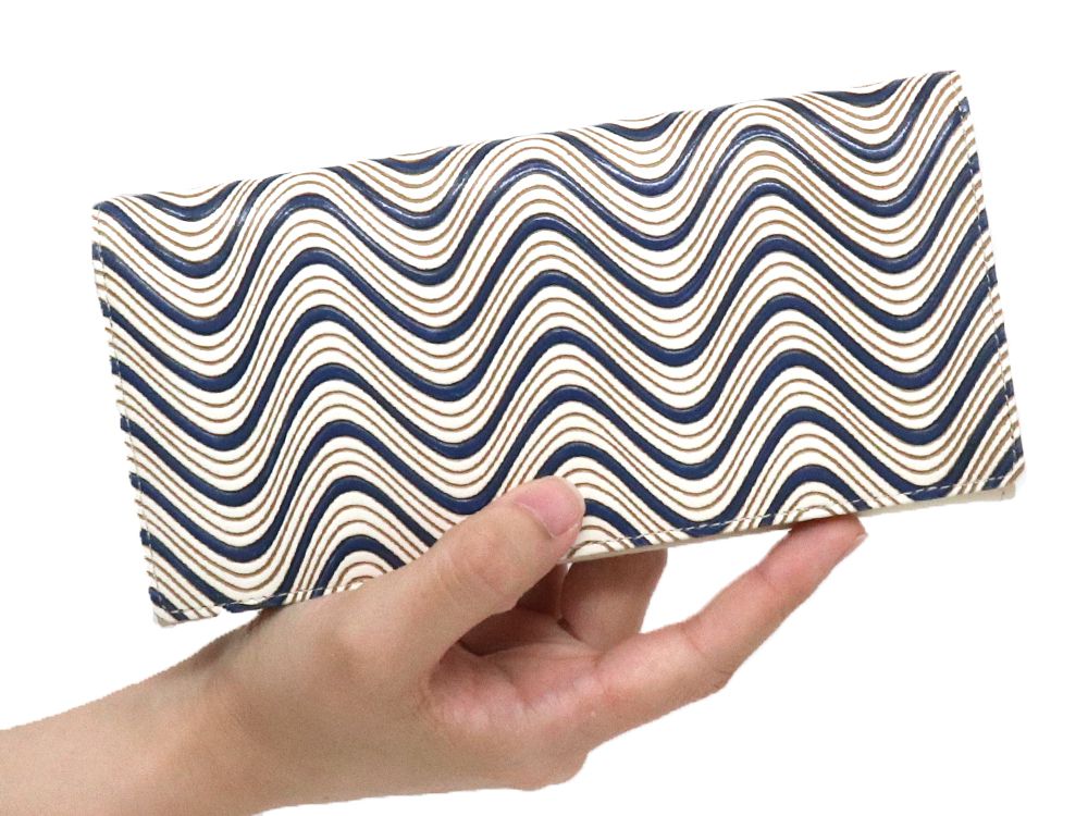 YOKONAMI Waves (Navy) Long Wallet