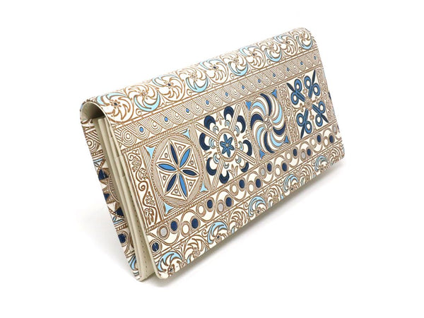 KINSHA - Persia Tiles (Blue) Long Wallet