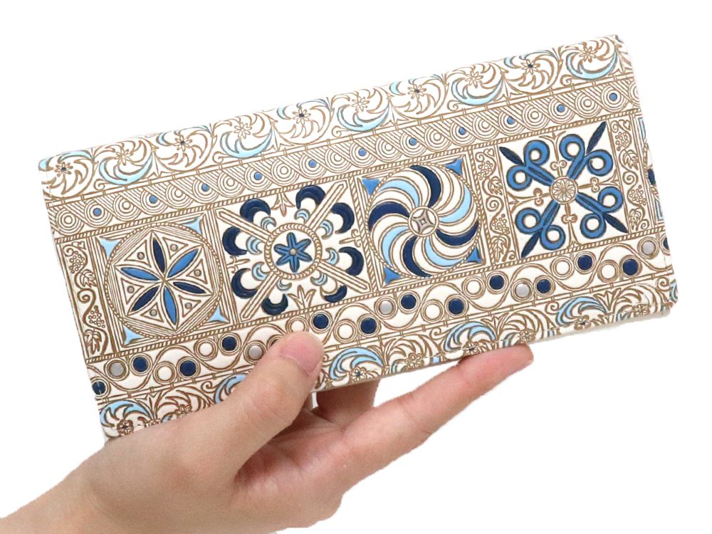 KINSHA - Persia Tiles (Blue) Long Wallet