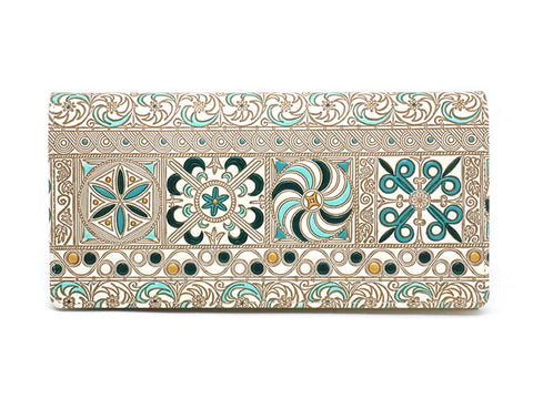 KINSHA - Persia Tiles (Green) Long Wallet