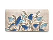 SUZURAN - Lily of the Valley (Blue) Long Wallet