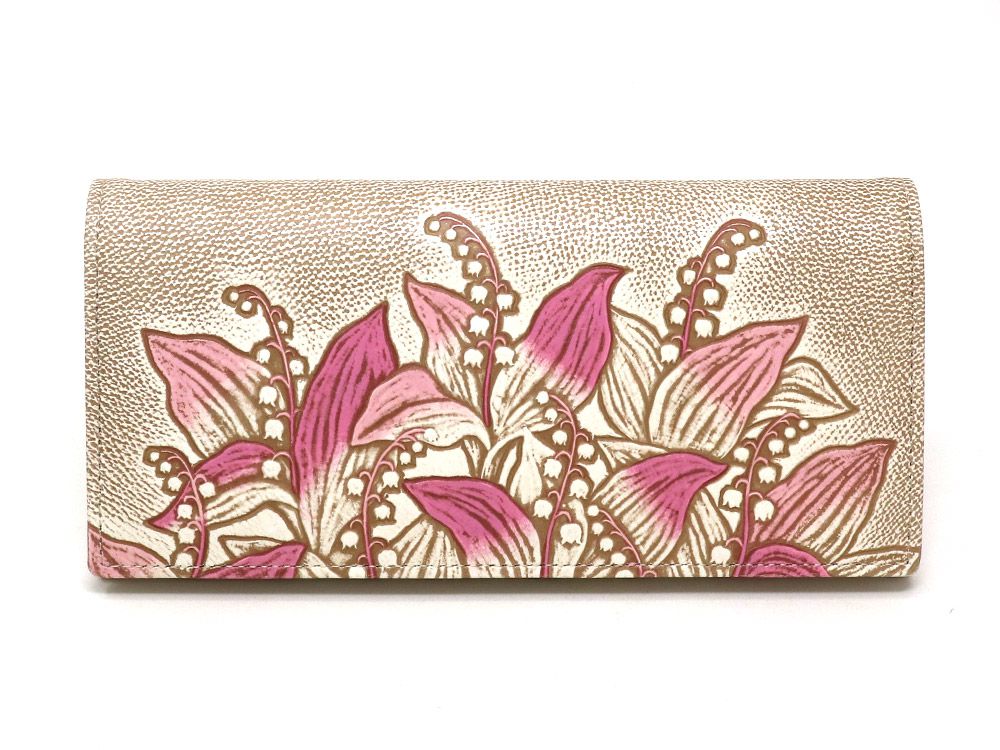 SUZURAN - Lily of the Valley (Pink) Long Wallet