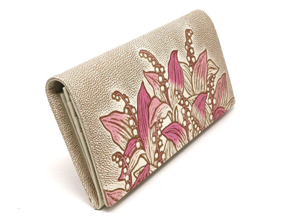 SUZURAN - Lily of the Valley (Pink) Long Wallet