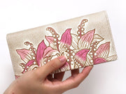 SUZURAN - Lily of the Valley (Pink) Long Wallet