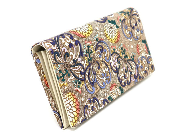 RANGIKU - Firework Chrysanthemums (Blue&Yellow) Long Wallet