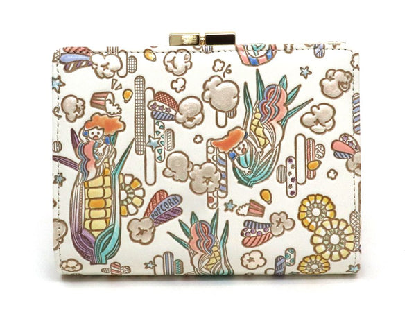 Popcorn Girl (Pastel colors) GAMASATSU Square Billfold with Clasp