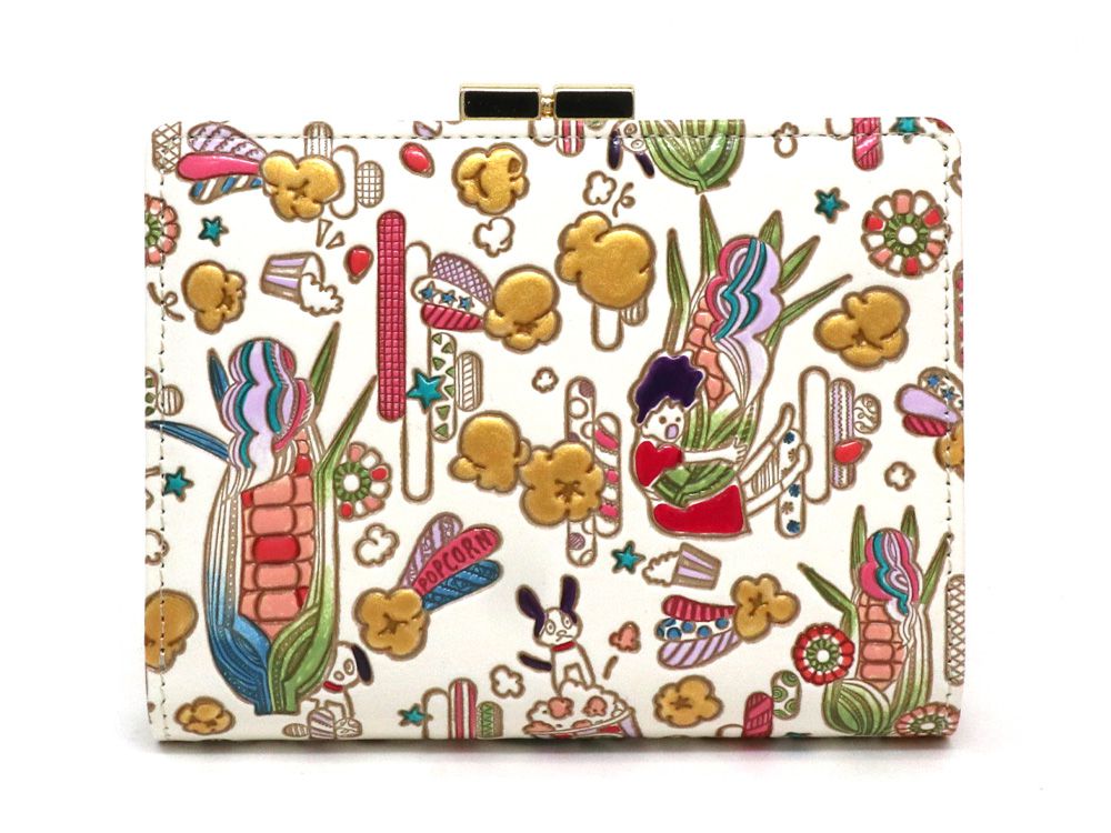 Popcorn Girl (Vitamin colors) GAMASATSU Square Billfold with Clasp