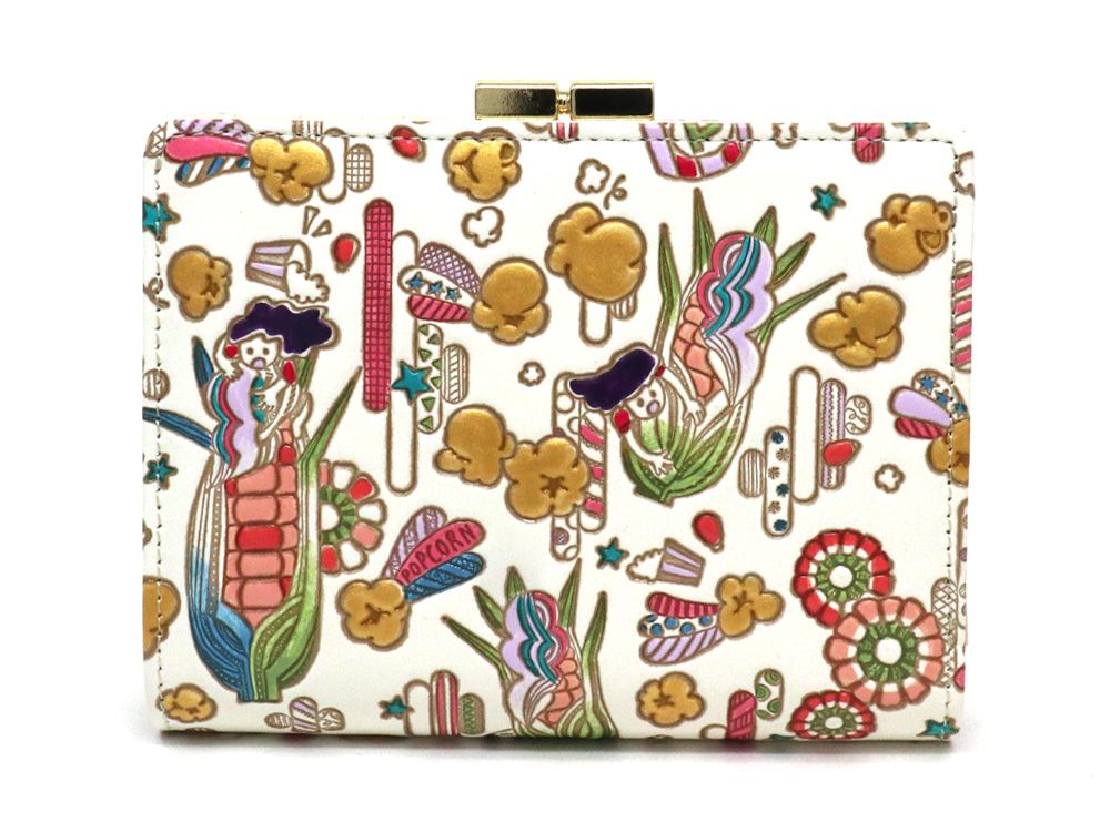 Popcorn Girl (Vitamin colors) GAMASATSU Square Billfold with Clasp