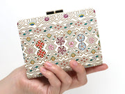 HANABISHI - Traditional Flower Patterns GAMASATSU Square Billfold with Clasp