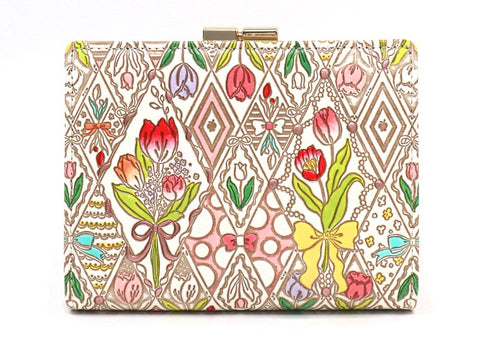 Tulips GAMASATSU Square Billfold with Clasp