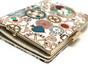 Gears Of Time (Blue-Green) GAMASATSU Square Billfold with Clasp