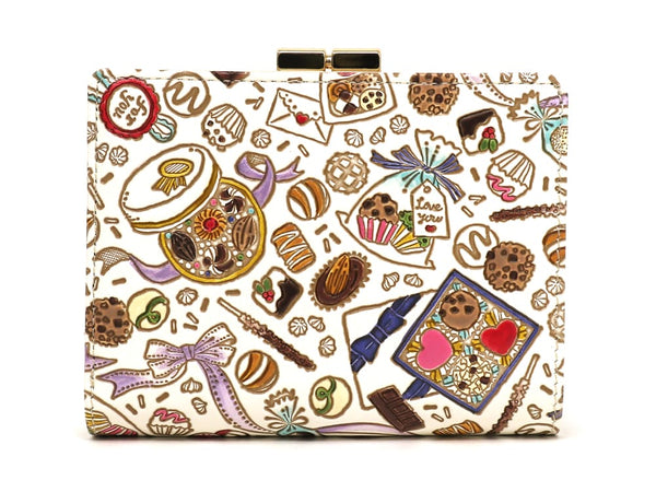 Chocolate GAMASATSU Square Billfold with Clasp