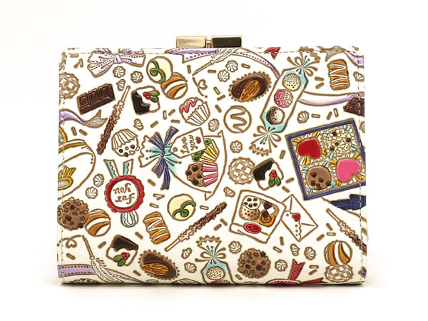 Chocolate GAMASATSU Square Billfold with Clasp