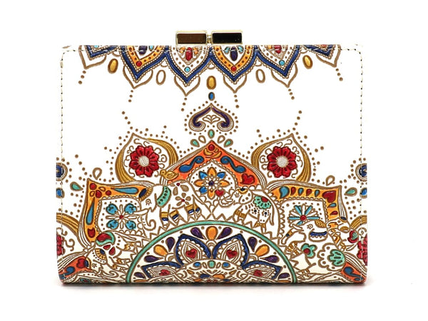 Elephant Carnival GAMASATSU Square Billfold with Clasp