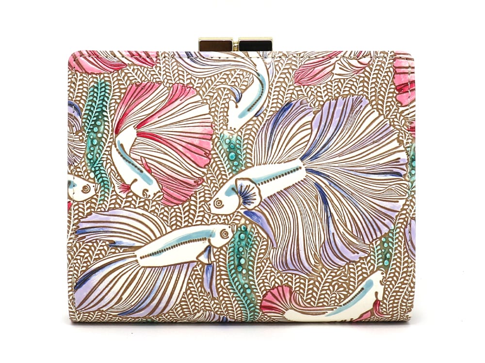 Betta (Purple) GAMASATSU Square Billfold with Clasp