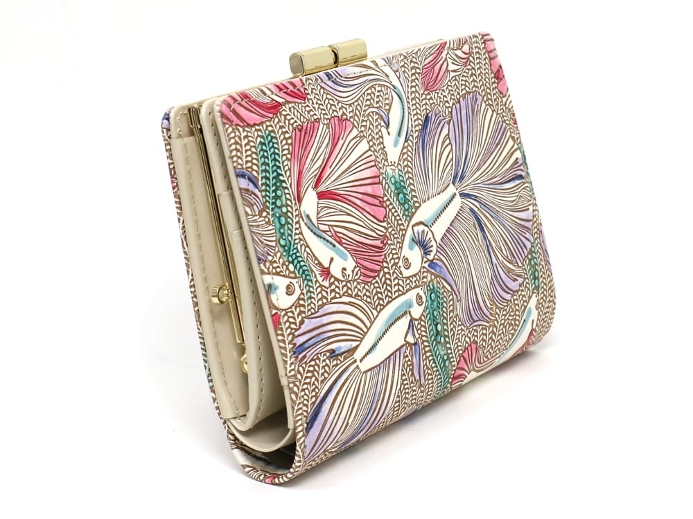 Betta (Purple) GAMASATSU Square Billfold with Clasp